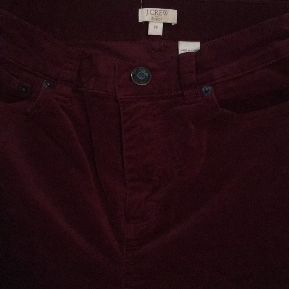 Velvet J. Crew maroon pants size 28